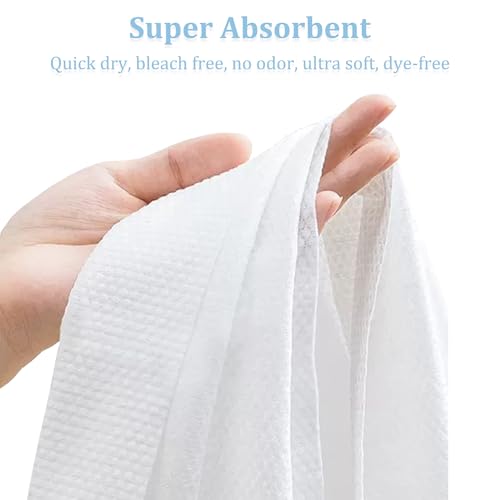 Disposable Bath Hair Towels 100-Pack, 12x28 Inch Soft & Absorbent Salon Spa Towels