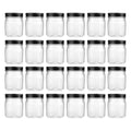Black 8 oz Plastic Mason Jars with Lids - 24 Pack, Novelinks