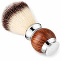 Men's Shaving Brush with Synthetic Silvertip Bristles - Hardwood & Stainless Steel