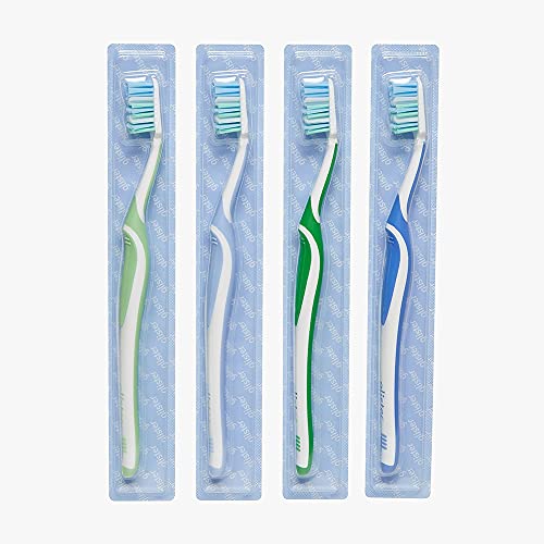 Glister Advanced Toothbrush Pack - Soft & Medium Bristles, Flexible Neck, Tapered Head, 4 Pack