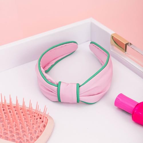 Lilly Pulitzer Pink & Green Knotted Headband for Women - Colorful Hair Accessory