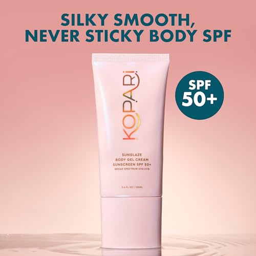 Kopari Sunglaze Body Gel Cream Sunscreen SPF 50+ - Pink - Hydrating, Non-Greasy, Glow Finish