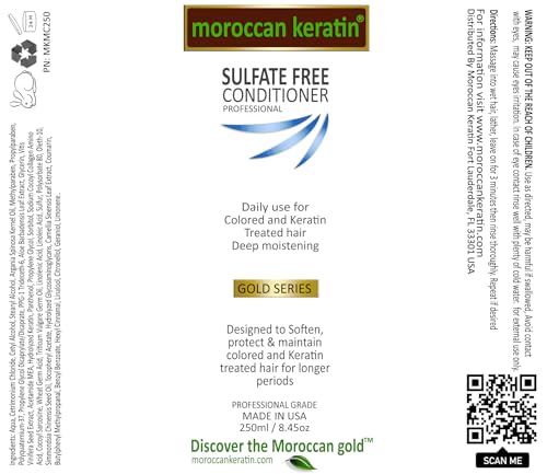 Sulfate Free Hair Shampoo & Conditioner Set with Moroccan Argan Oil - 16.6 Fl Oz