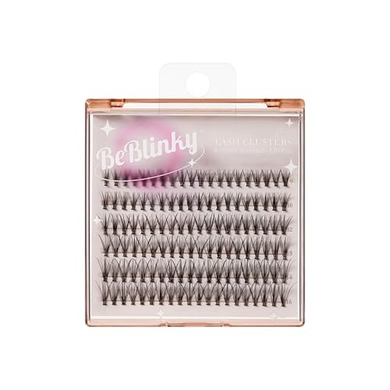 False Eyelashes, Lash Extension Kit 06, 9mm-16mm, Narrow Band, Easy to Apply and Remove, No Damage to Natural Eyelashes, 120 Lash Clusters - Natural