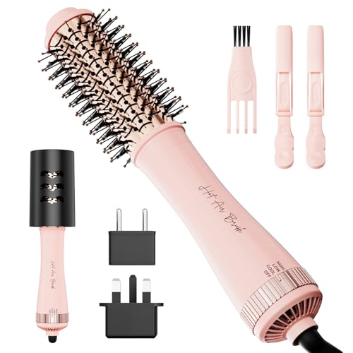 45mm Round Hot Air Brush Blow Dryer with Root Booster - Pink Variation