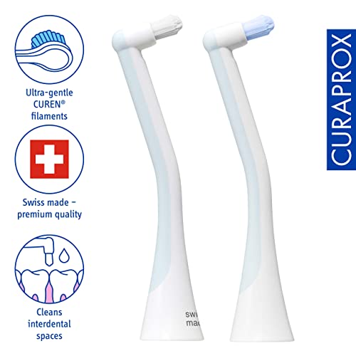 Curaprox Hydrosonic Toothbrush Heads Duo Black/Black – Compatible with All Curaprox Sonic Brushes, Ultra-Soft Bristles for Braces & Implant Cleaning