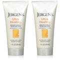 Jergens Ultra Healing Dry Skin Moisturizer, Travel Size Body and Hand Lotion, for Extra Dry Skin, Use After Washing Hands, HYDRALUCENCE blend, Vitamins C, E, B5, 1 Fl Oz (Pack of 2)