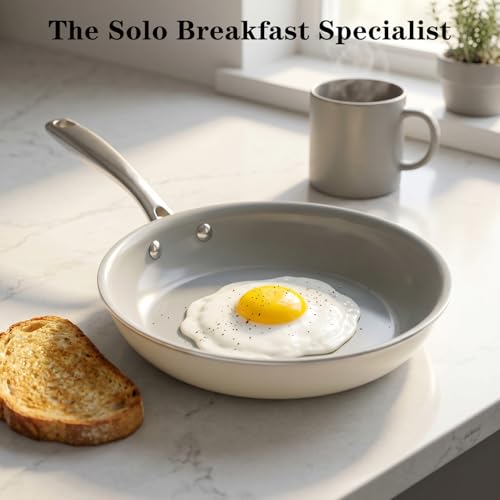 Cookware Ceramic Nonstick Frying Pans: 3Pieces Non Stick Skillet 8