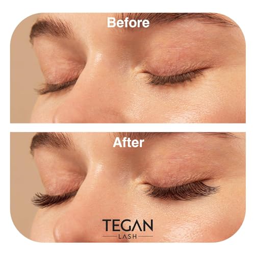 TEGAN LASH 500 Promade Volume Eyelash Extensions 12D-0.03-CC-9mm - Wispy, Natural Look