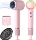 Pink Professional High-Speed Hair Dryer with Ionic Care & Travel Accessories
