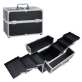 Hododou Extra Large Makeup Train Case with 6 Trays - Black