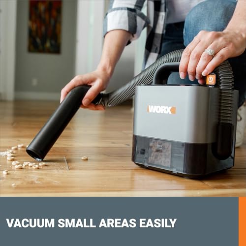 WORX Cordless Cube Vacuum 20V with Battery & Charger – Compact Handheld Cleaner