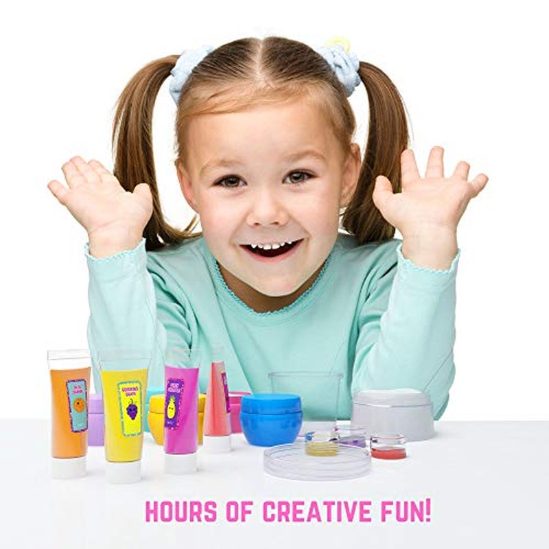 GirlZone Lip Balm Making Kit, 25-Piece Makeup and Lip Gloss Set with Glitters, Stickers & More, Fabulous Girls Toys Age 8 & Great Gift Idea for Kids