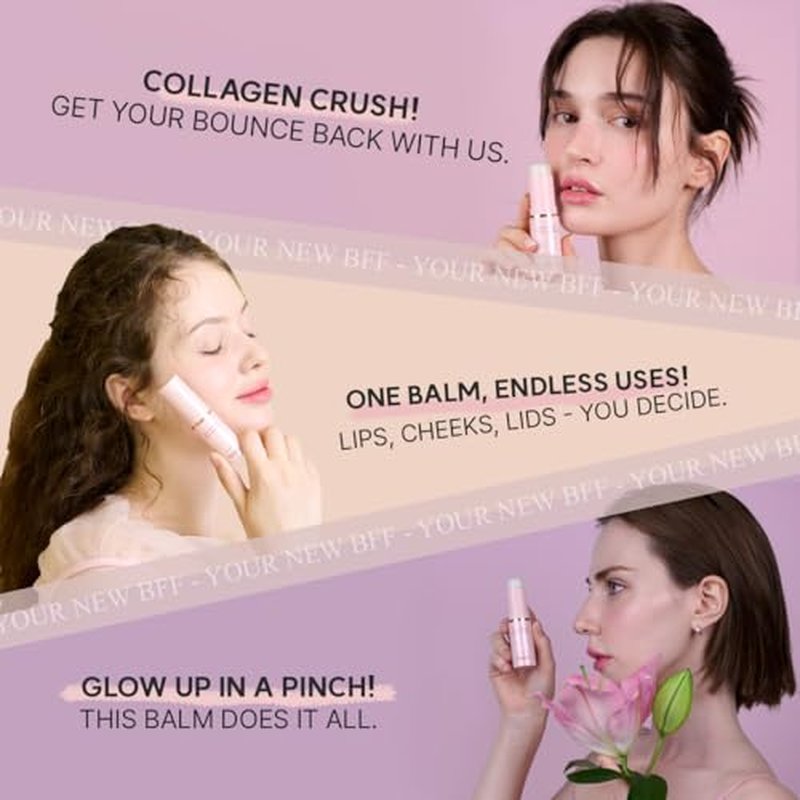 MIGUHARA Rose Collagen Glow Multi Balm | Korean Skincare | All-in-One Hydrating Multi Balm Stick (10g/0.35 oz.)