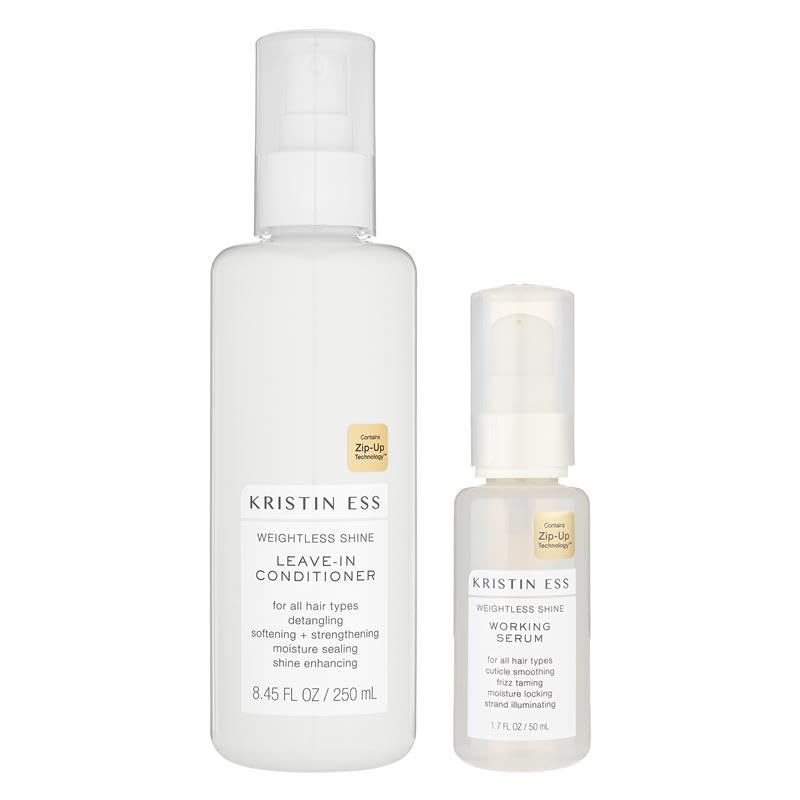 Kristin Ess Hydrating Styling Bundle with Leave-In Conditioner & Serum - 10.15 Fl Oz
