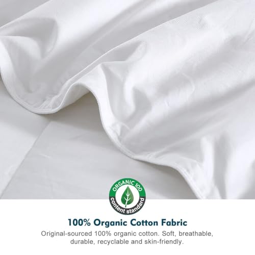 White Queen Medium Weight Down Comforter - All-Season Organic Duvet Insert
