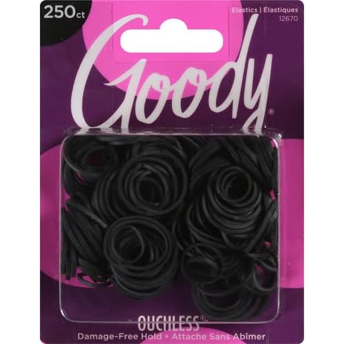 Goody Classics Rubberband, Black, 250-Count