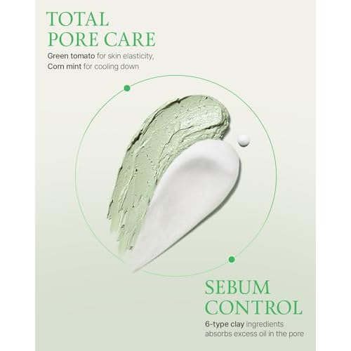 FULLY Green Tomato Pore Detox Set ? Clay Mask Cleanser & Toner Duo | Deep Cleansing, Pore Tightening, Blackhead Care, Hydrating, Fragrance-Free Vegan Korean Skincare Duo Bundle