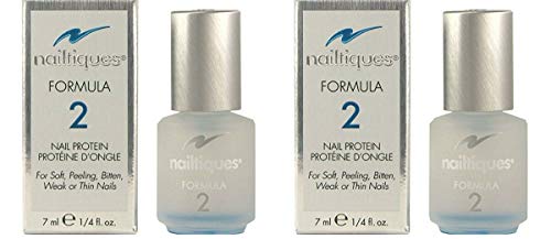 Nail Strengthener with Protein and Calcium - Quick Dry Nail Treatment Set (2 Pack)