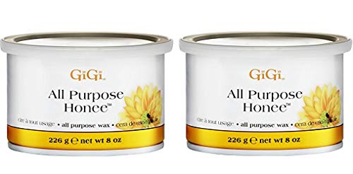 Gigi All Purpose Honee Wax 8 oz Pack of 2 - Hair Removal Wax for Smooth Skin