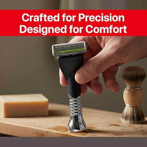 Feather - F3 Razor Blades Refills - Wavy Guard with SiC Ceramic Technology for Smooth Shave - Reduces Irritation and Razor Burns - Innovative Comfortable Blades for Sensitive Skin - 4 Pack