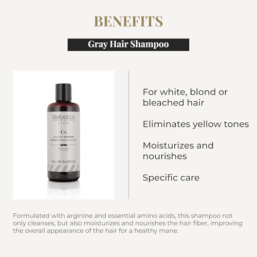 White Hair Shampoo for Gray Blonde Bleached Hair - Nourishing & Neutralizing