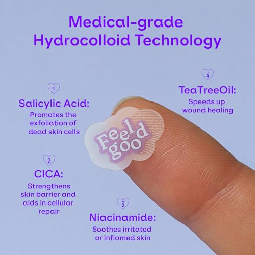 Cute Pimple Patches for Face ? Tattoo Style Hydrocolloid Acne Patches (Confidence Patch Set) with Star Designs (66 Cute Patches) with a Tin Case ? Vegan & Cruelty-Free