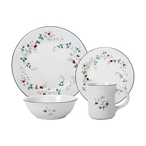 Winterberry 16-Piece Dinnerware Set for 4 - Holiday & Everyday Use