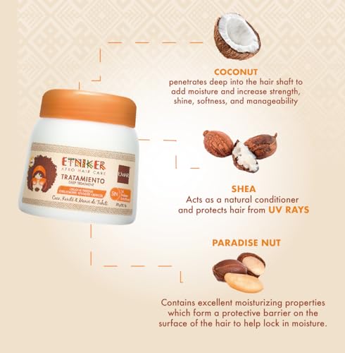 Deep Hair Treatment for Curly & 4C Afro Hair - Hydrating Shea & Coconut