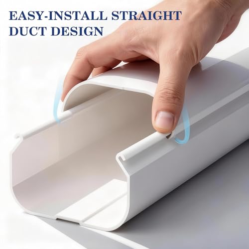 10ft Mini Split Line Set Cover PVC for AC & Heat Pump White