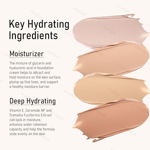 KYDA Mushroom Head Air Cushion BB Cream,Concealer Lasting Nude Makeup Moisturizing Pigment CC Liquid Foundation, Even Skin Tone Makeup Base Primer-Natural