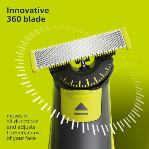 Philips Norelco OneBlade 360 Blade, Genuine Replacement Blade, Face/Body Kit, for OneBlade Electric Shaver and Trimmer, Durable Stainless Steel, Trim, Edge and Shave, QP614/80