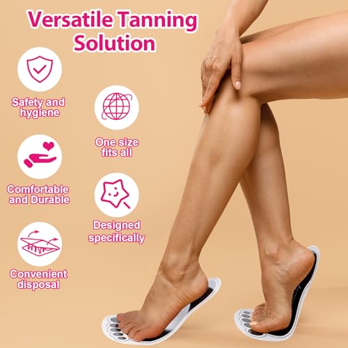 Disposable Spray Tanning Feet Pads Bulk - Colorful, 120 Pairs, Non-Slip, 11 Inch
