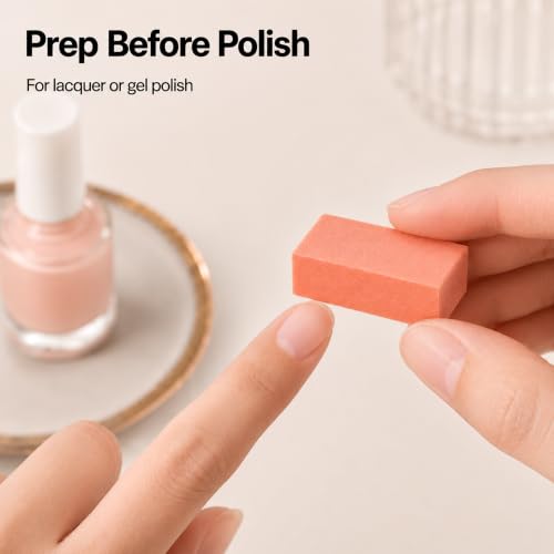 Mini Nail Buffer Blocks 100/180 Grit Orange Pack of 1000 - Nail Prep Tool