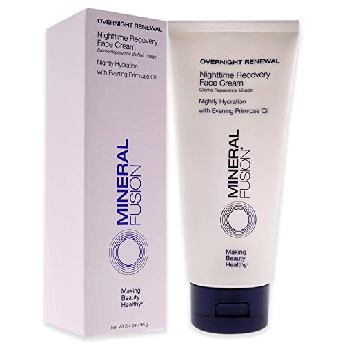 Mineral Fusion Overnight Renewal Night Face Cream - 3.4 oz - Restorative Nighttime Moisturizer