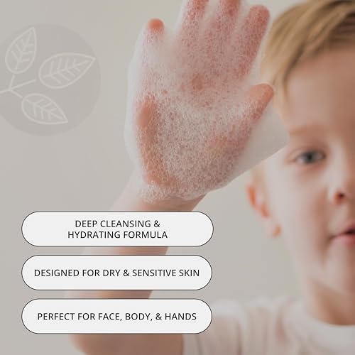 Deep Cleansing Face and Body Soap Bar - Dry Skin Formula, 3 oz Pack of 6 - Gentle & Hydrating