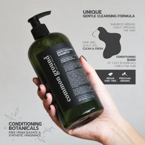 Common Ground Natural Anti-Thinning Shampoo 16.9 Fl Oz - For Fine, Thin Hair