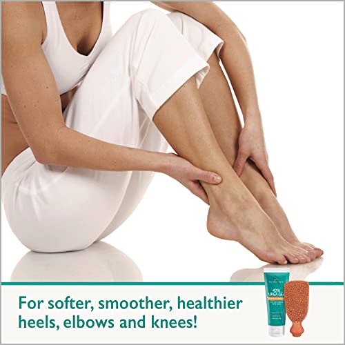Callus Remover Gel & Foot Scrubber Kit - 42% Urea Exfoliating Pedicure Tools - Cracked Heel Care Variation of 42% Urea Gel + Foot Scrubber