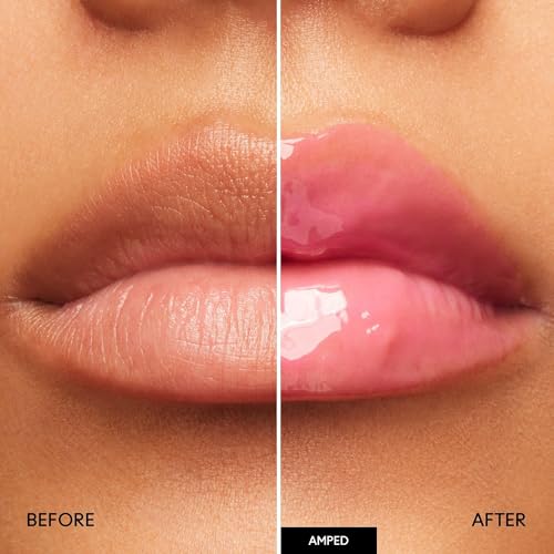 Lip Gloss Duo - Clear & Pink Plumping Lipstick Set, Hydrating & Glossy