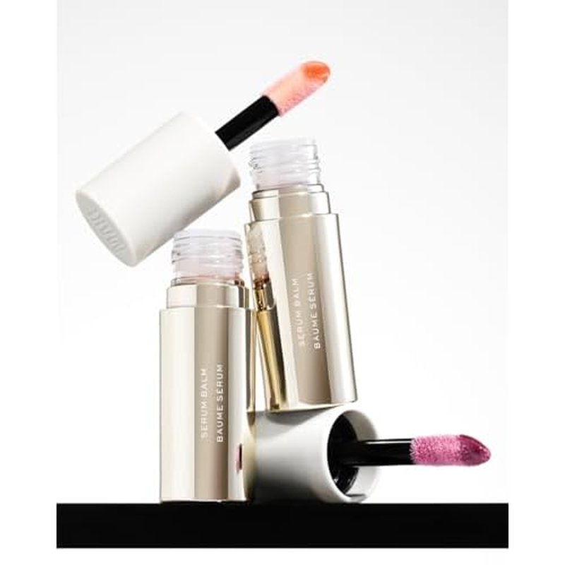 MAKE Beauty Serum Balm Hydrating Lip Oil. Vegan moisturizing lip gloss with plumping effect. Lip treatment cream for soft, smooth, shiny lips - Shade, Sun Flare