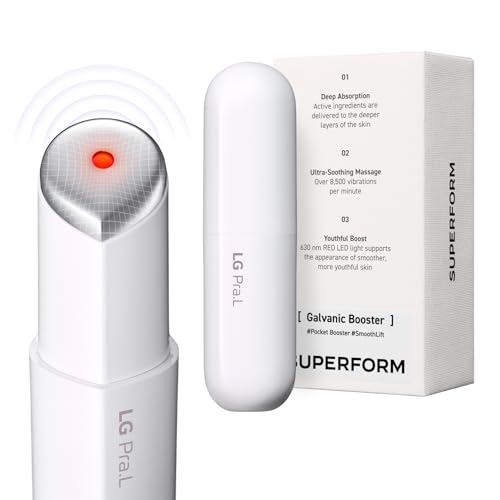 LG Pra.L Superform Galvanic Booster Mystic White - 1-Minute Anti-Aging Microcurrent Device