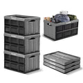 CleverMade Eco 62L Collapsible Storage Bin - Stone / 3 Pack