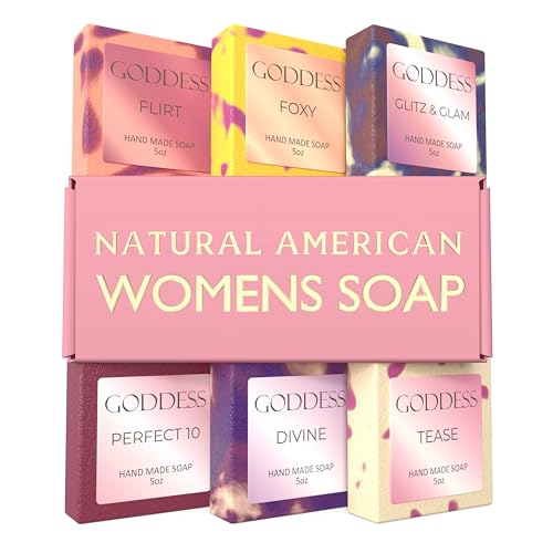 Goddess Collection Natural Women’s Bar Soap - 6 Pack, Perfume Scent, 5 oz Each