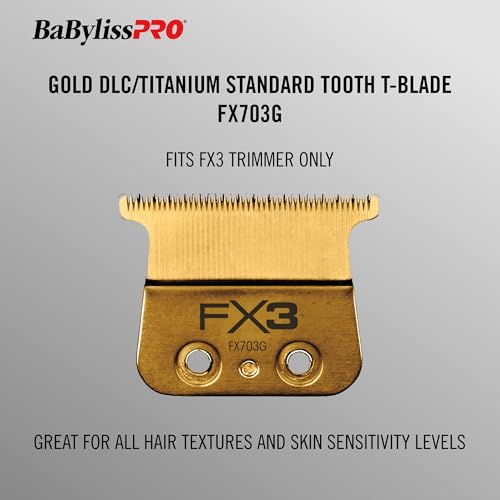 BaBylissPRO FX3 DLC Titanium T-Blade Replacement for FXX3T Trimmers - 1 Pack