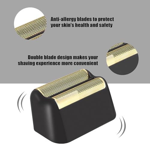 For wahl Shaver Foil Replacement, Compatible with Wahl Shaver Super Close Replacement Foil Head for Shaver 07031-100, 07043 (Black 2PACK)
