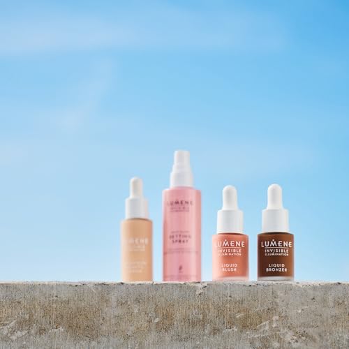 Lumene Dewy Glow Setting Spray - Hydrating Facial Primer & Makeup Fixer - All Skin Types - 3.4 fl oz