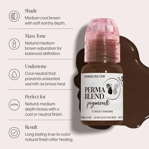 Microblading Tattoo Ink - Forest Brown 0.5 oz for Permanent Makeup