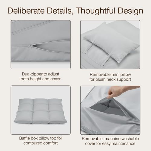 Adjustable Memory Foam Wedge Pillow for Sleep Support Pregnancy Reflux