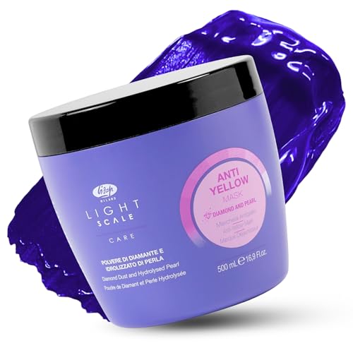 Lisap Purple Anti-Yellow Hair Mask 16.9 fl oz for Blonde & Silver Hair - Deep Conditioning