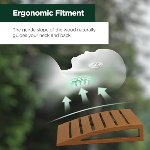 Northwood Sauna Headrest - Handmade Canadian Red Cedar Wood - 1 Pack Ergonomic Neck Support Pillow